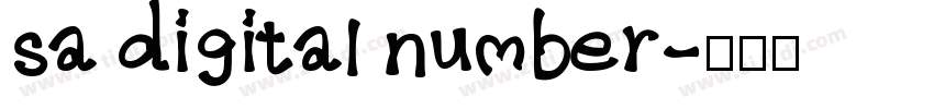sa digital number字体转换